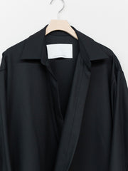 nonnotte / Draping Overlap Shirt -Deep Black-