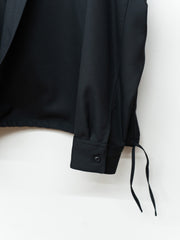 nonnotte / Draping Overlap Shirt -Deep Black-