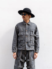 SUGARHILL / CAGED DENIM JACKET-BLACK-