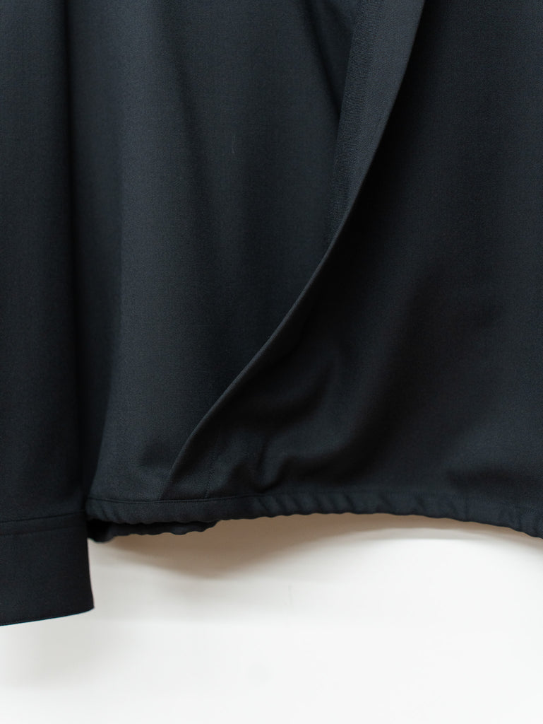 nonnotte / Draping Overlap Shirt -Deep Black-