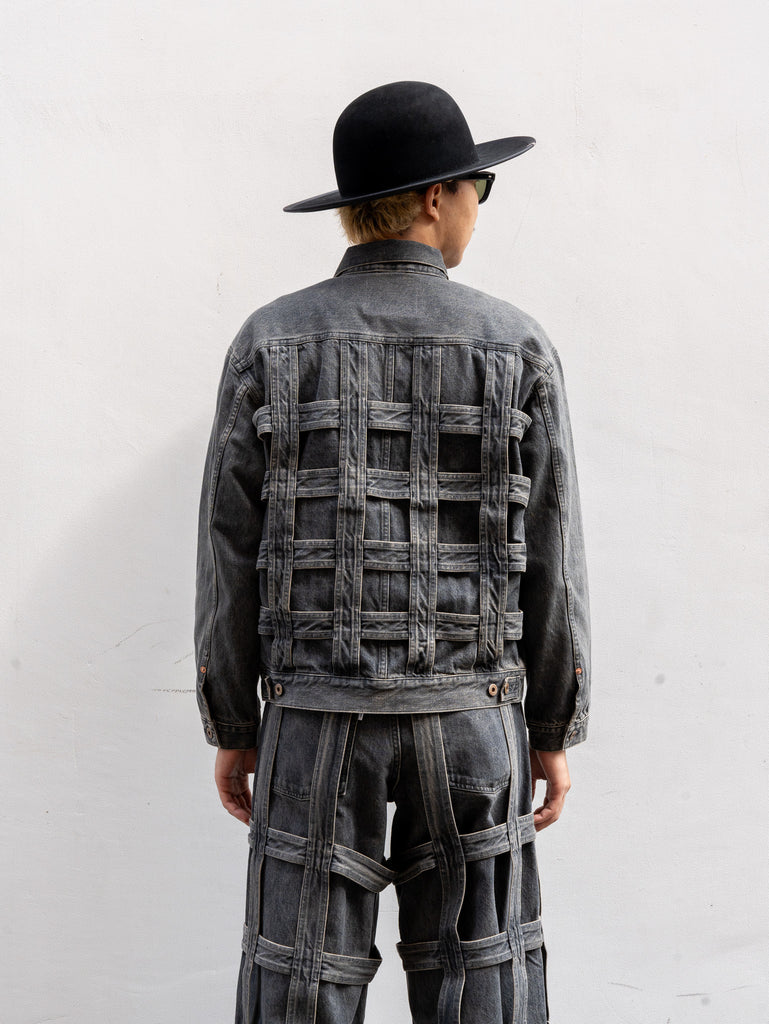 SUGARHILL / CAGED DENIM JACKET-BLACK-