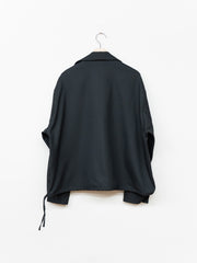 nonnotte / Draping Overlap Shirt -Deep Black-