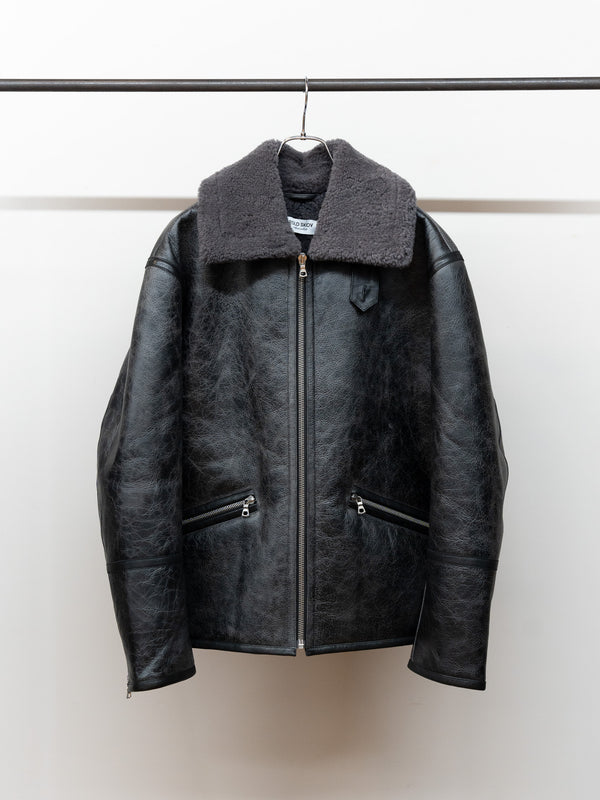 [Scheduled to arrive in September] ROLD SKOV / AVIATOR JACKET-BLACK-