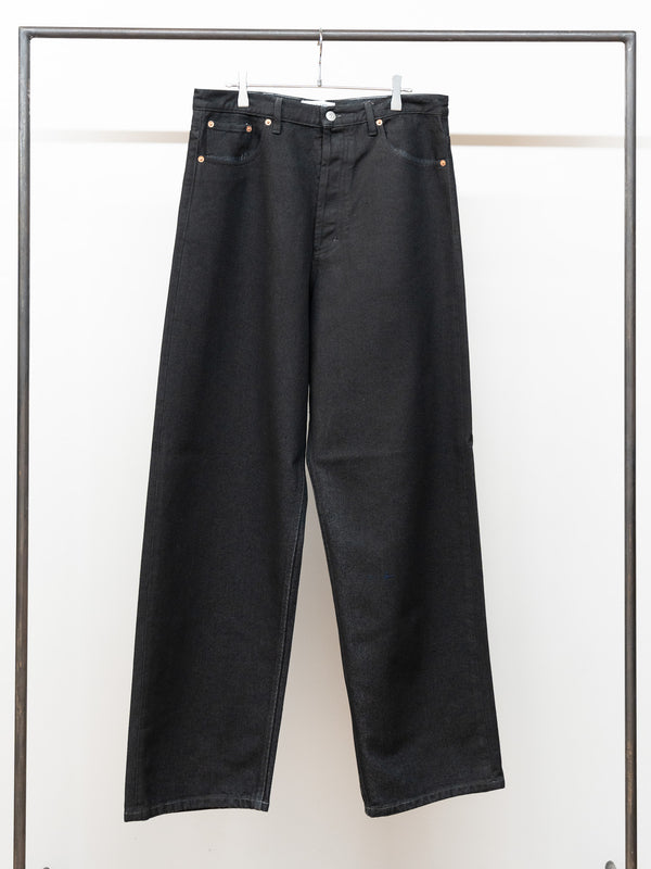 ROLD SKOV / BOWIE-Black Handleather-  (WIDE DENIM PANT)