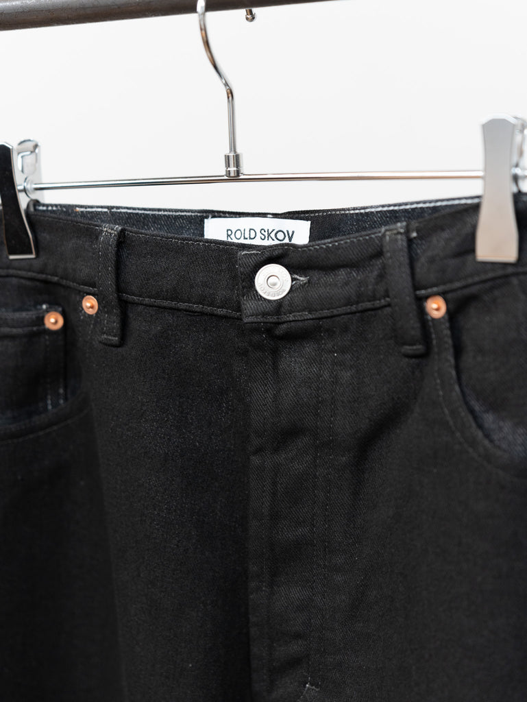 ROLD SKOV / BOWIE-Black Handleather-  (WIDE DENIM PANT)