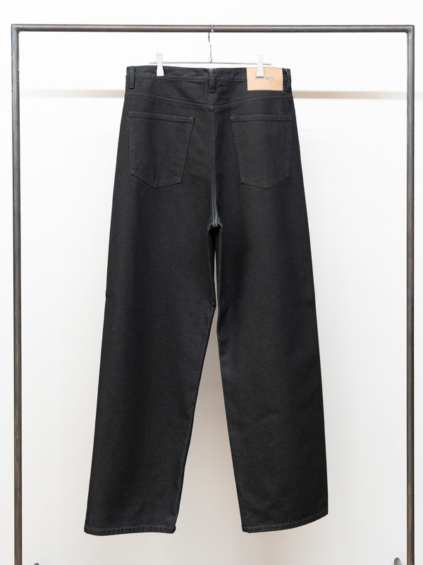 ROLD SKOV / BOWIE-Black Handleather-  (WIDE DENIM PANT)