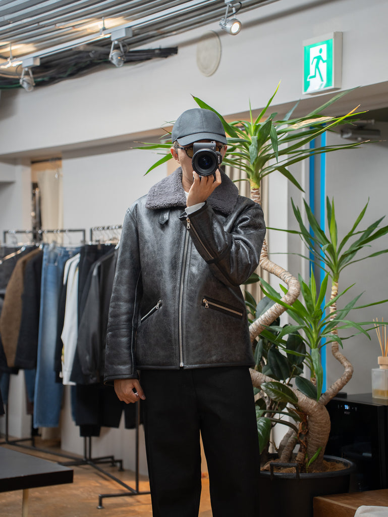 [Scheduled to arrive in September] ROLD SKOV / AVIATOR JACKET-BLACK-