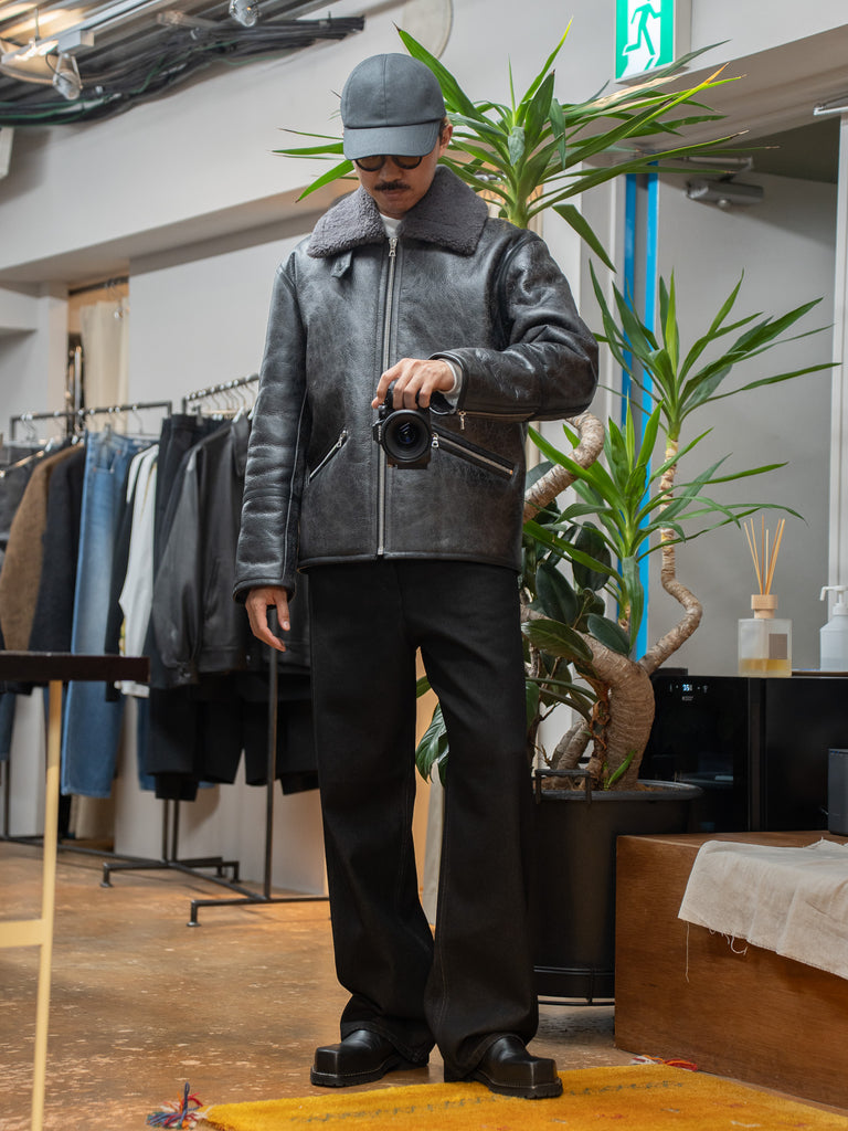 [Scheduled to arrive in September] ROLD SKOV / AVIATOR JACKET-BLACK-