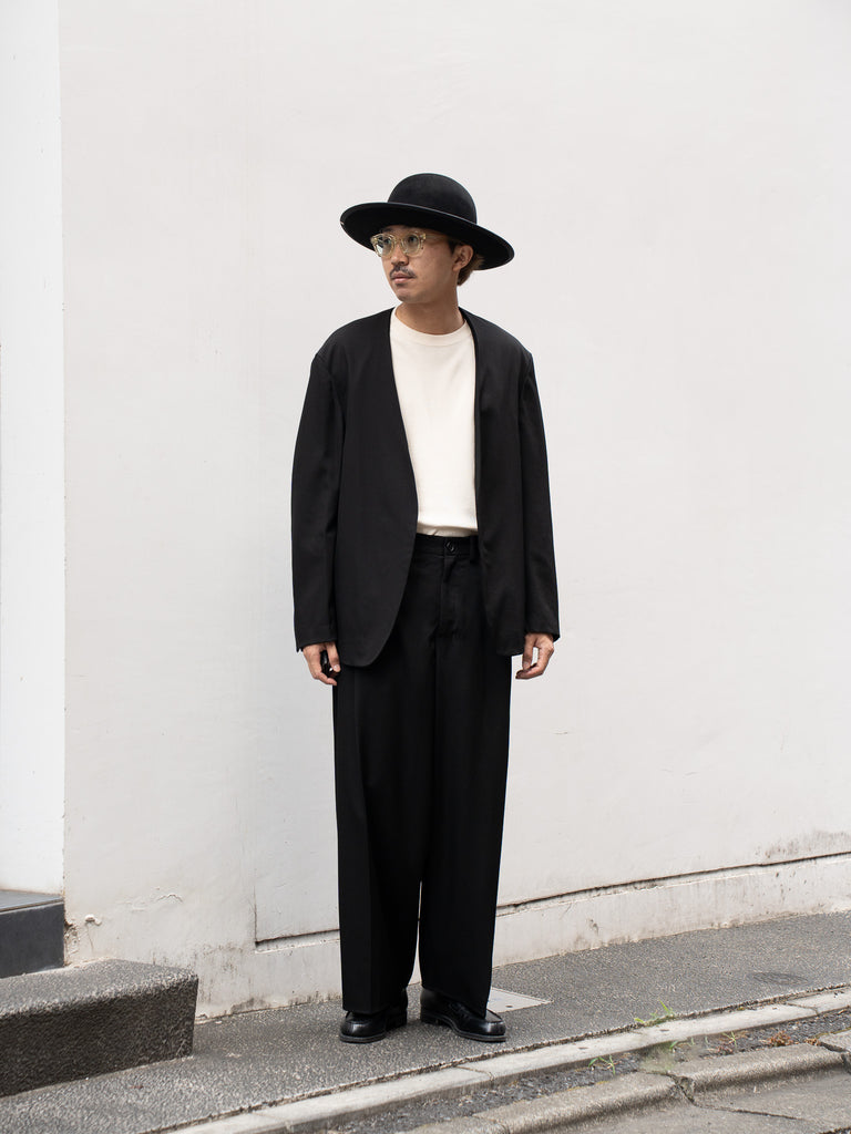 nonnotte / 三角龜領套頭衫-YAKNatural × 白色-