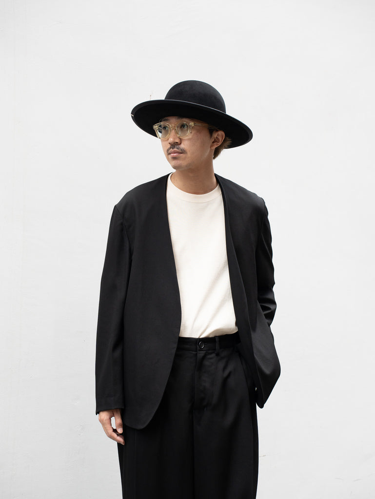 nonnotte / 三角龜領套頭衫-YAKNatural × 白色-