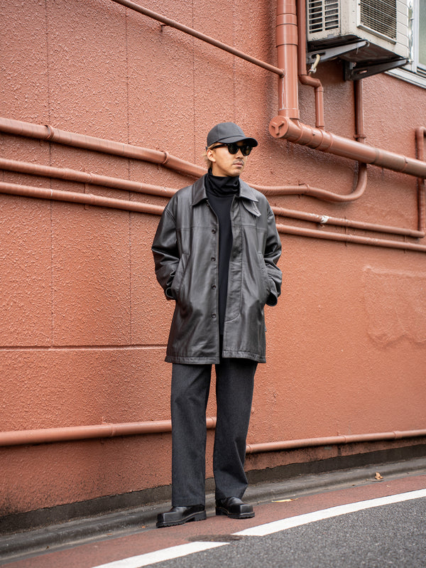 CCU / MAC COAT-COW BLACK-