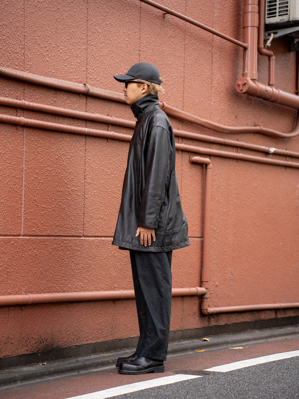 CCU / MAC COAT-COW BLACK-