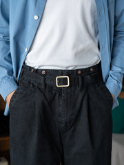 Gurank / CH Belted work pants -BLK-