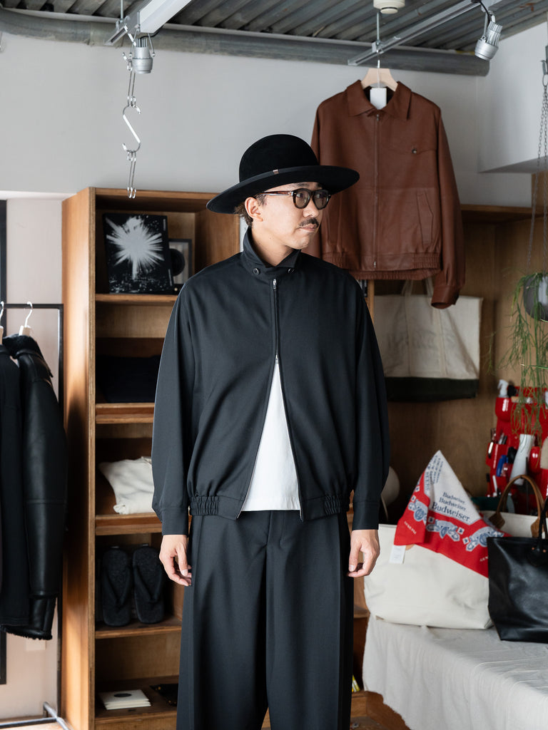 nonnotte / Draping Big Yoke Raglan Drizzler Jacket -Deep Black-