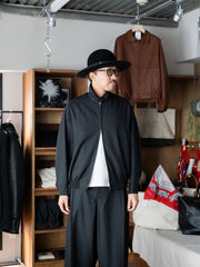 nonnotte / Draping Big Yoke Raglan Drizzler Jacket -Deep Black-