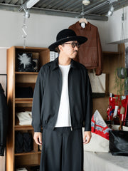 nonnotte / Draping Big Yoke Raglan Drizzler Jacket -Deep Black-