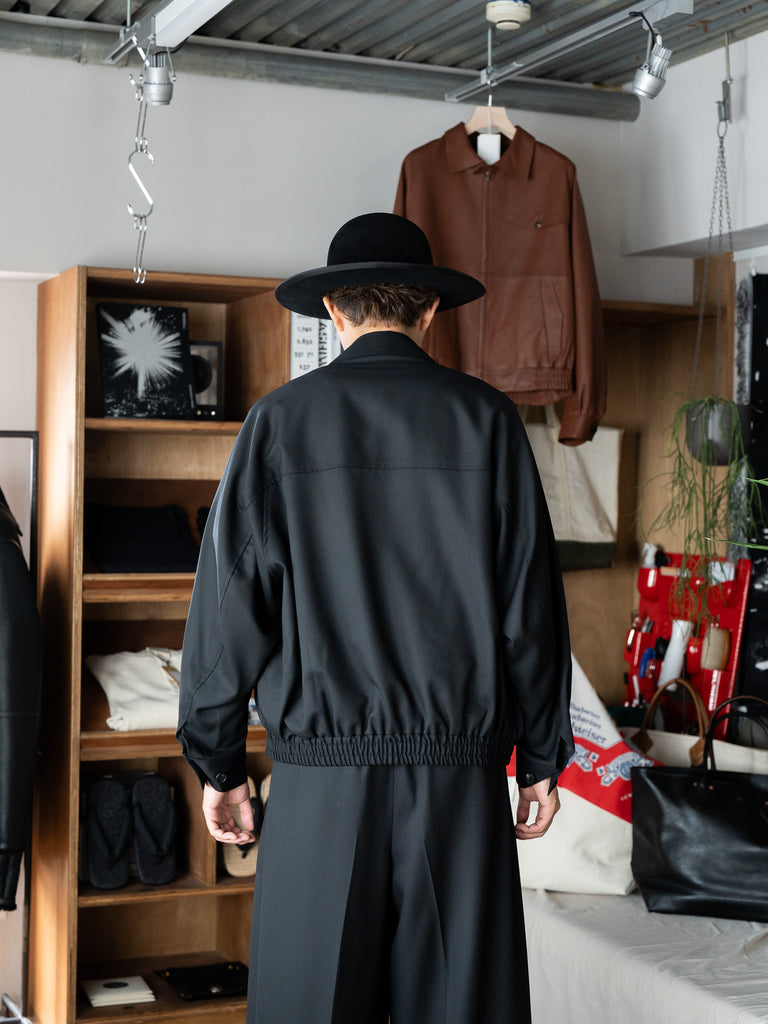 nonnotte / Draping Big Yoke Raglan Drizzler Jacket -Deep Black-