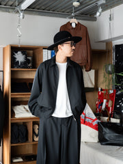 nonnotte / Draping Big Yoke Raglan Drizzler Jacket -Deep Black-