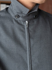 nonnotte / Draping Big Yoke Raglan Drizzler Jacket -Charcoal Top-