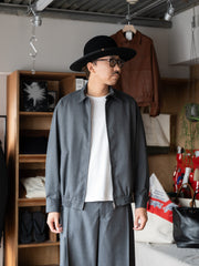 nonnotte / Draping Big Yoke Raglan Drizzler Jacket -Charcoal Top-