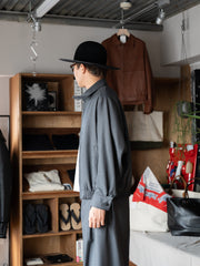 nonnotte / Draping Big Yoke Raglan Drizzler Jacket -Charcoal Top-