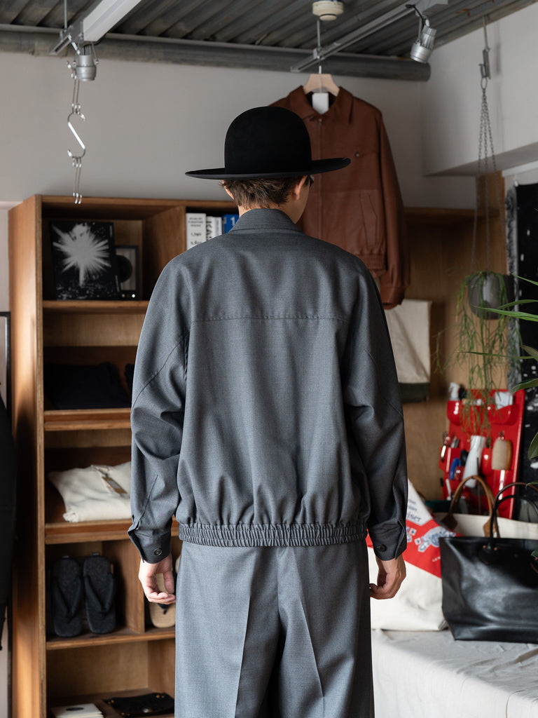 nonnotte / Draping Big Yoke Raglan Drizzler Jacket -Charcoal Top-