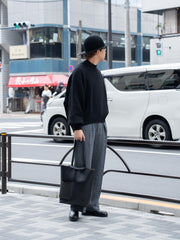 nonnotte / 三角龜領套頭衫-YAKNatural × 白色-