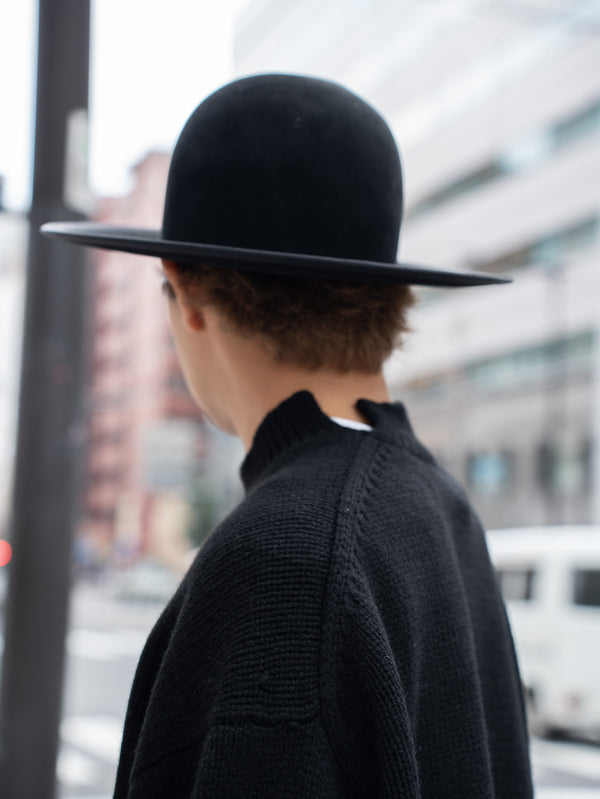 nonnotte / Draping Extra Over C/N Pullover -Deep Black-