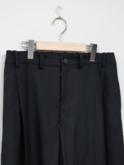 nonnotte /  Draping Crotch Box Pleats One-Tuck Trousers -Deep Black-