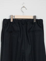 nonnotte /  Draping Crotch Box Pleats One-Tuck Trousers -Deep Black-