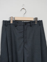 nonnotte /  Draping Crotch Box Pleats One-Tuck Trousers -Charcoal Top-