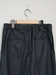 nonnotte /  Draping Crotch Box Pleats One-Tuck Trousers -Charcoal Top-