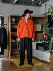 THE DAY / MERINO WOOL KNIT BLOUSON -ORANGE-