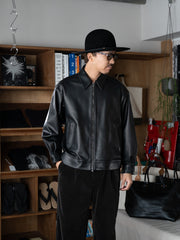 tangenet / Wagyu leather Tracker -Black-