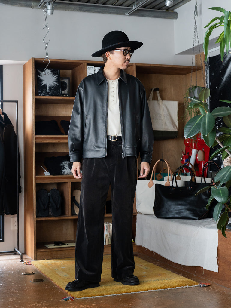 tangenet / Wagyu leather Tracker -Black-