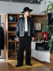 tangenet / Wagyu leather Tracker -Black-