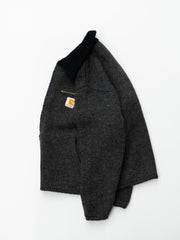 RICE NINE TEN / HAND MADE KNITTING DETROIT JACKET -DARK GRAY-