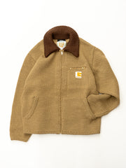 RICE NINE TEN / HAND MADE KNITTING DETROIT JACKET -TAN-