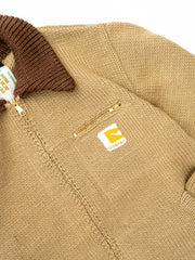 RICE NINE TEN / HAND MADE KNITTING DETROIT JACKET -TAN-