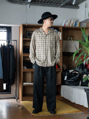 SUGARHILL / OMBRE OPEN COLLER SHIRT -BEIGE-