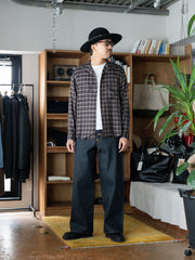 SUGARHILL / OMBRE OPEN COLLER SHIRT -DARK BROWN-