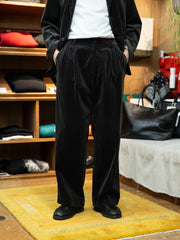 【予約販売】aIbn別注 IRENISA / TWO TUCKS WIDE PANTS -BLACK OLIVE-