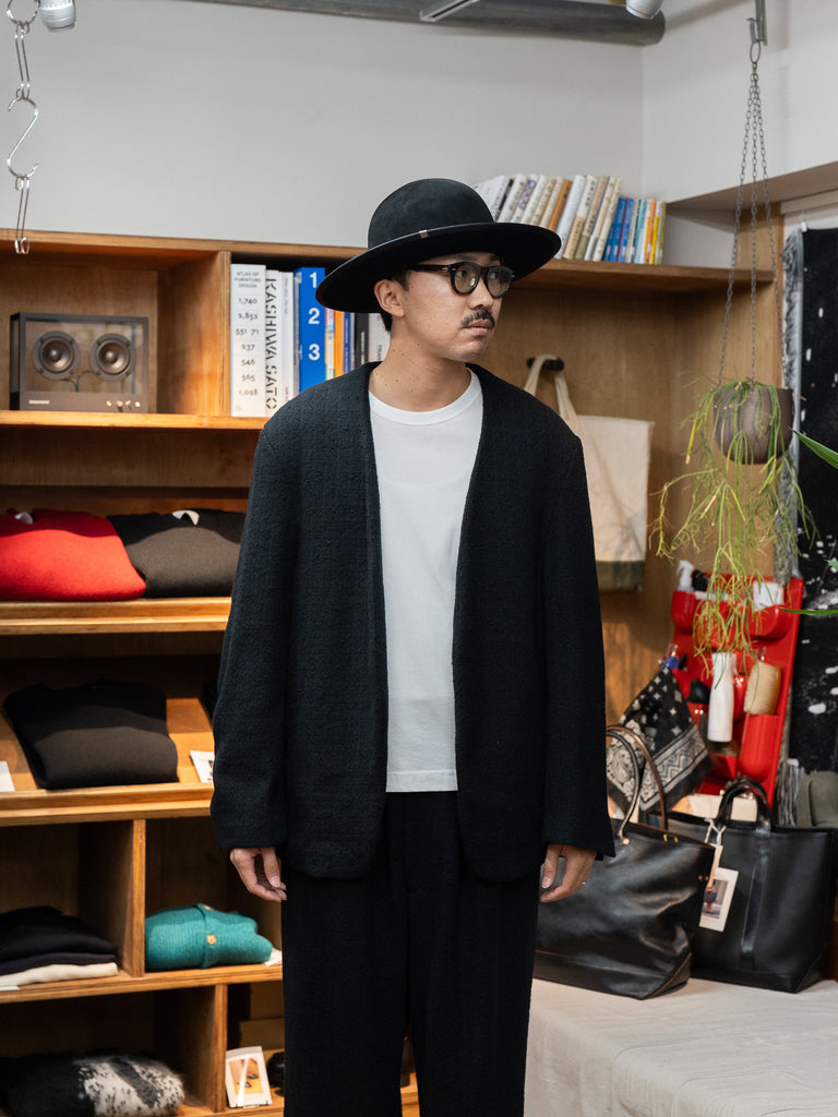 nonnotte /  N Tweed 002 N Jacket -Smoked Black-