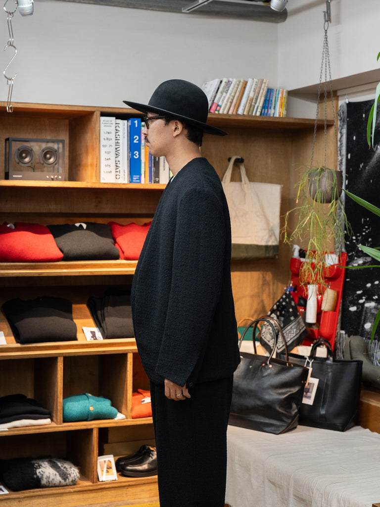 nonnotte /  N Tweed 002 N Jacket -Smoked Black-
