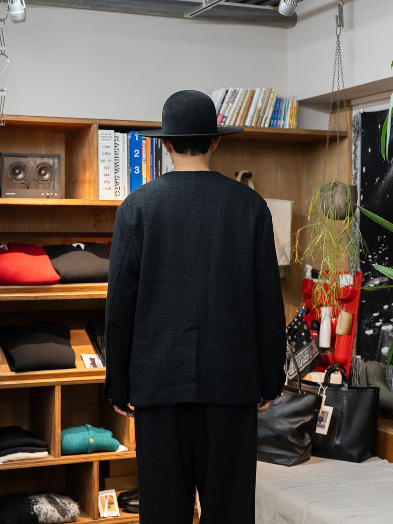 nonnotte /  N Tweed 002 N Jacket -Smoked Black-