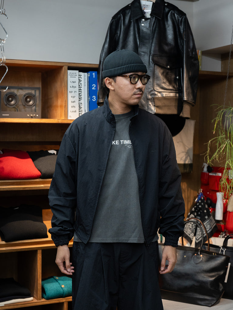 SHINYAKOZUKA / athlete jacket with Reebok -night black-