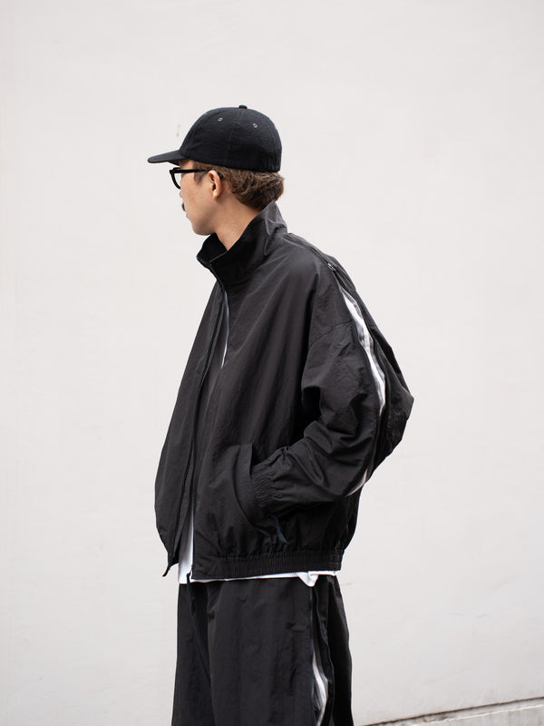 refomed / FRESH MAN NYLON JACKE -BLACK-