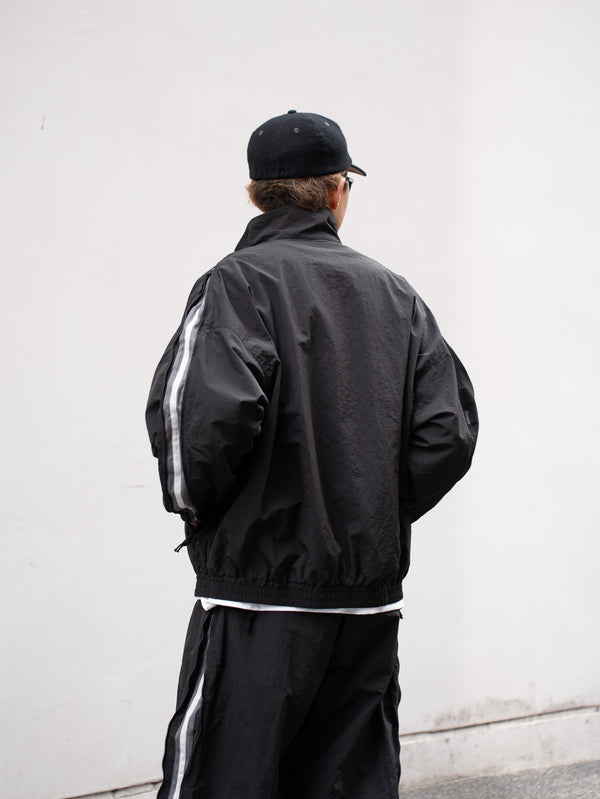 refomed / FRESH MAN NYLON JACKE -BLACK-