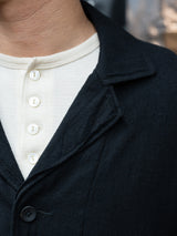 【店頭販売中】ULTERIOR / WASHED SUPER FINE WOOL VIYELLA JKT -BLACK-
