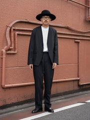 IRENISA / NO-COLLAR JAKET -BLACK-